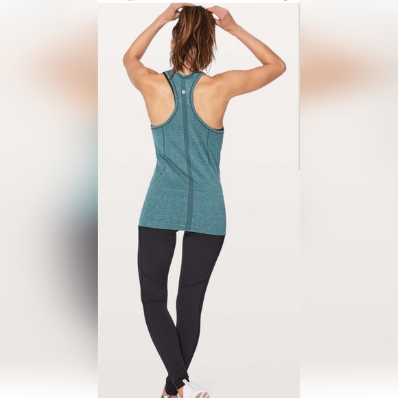 Lululemon Swiftly Tank Sz 6 Limited SeaWheeze Teal Racerback Top Shirt Tech - Picture 2 of 8